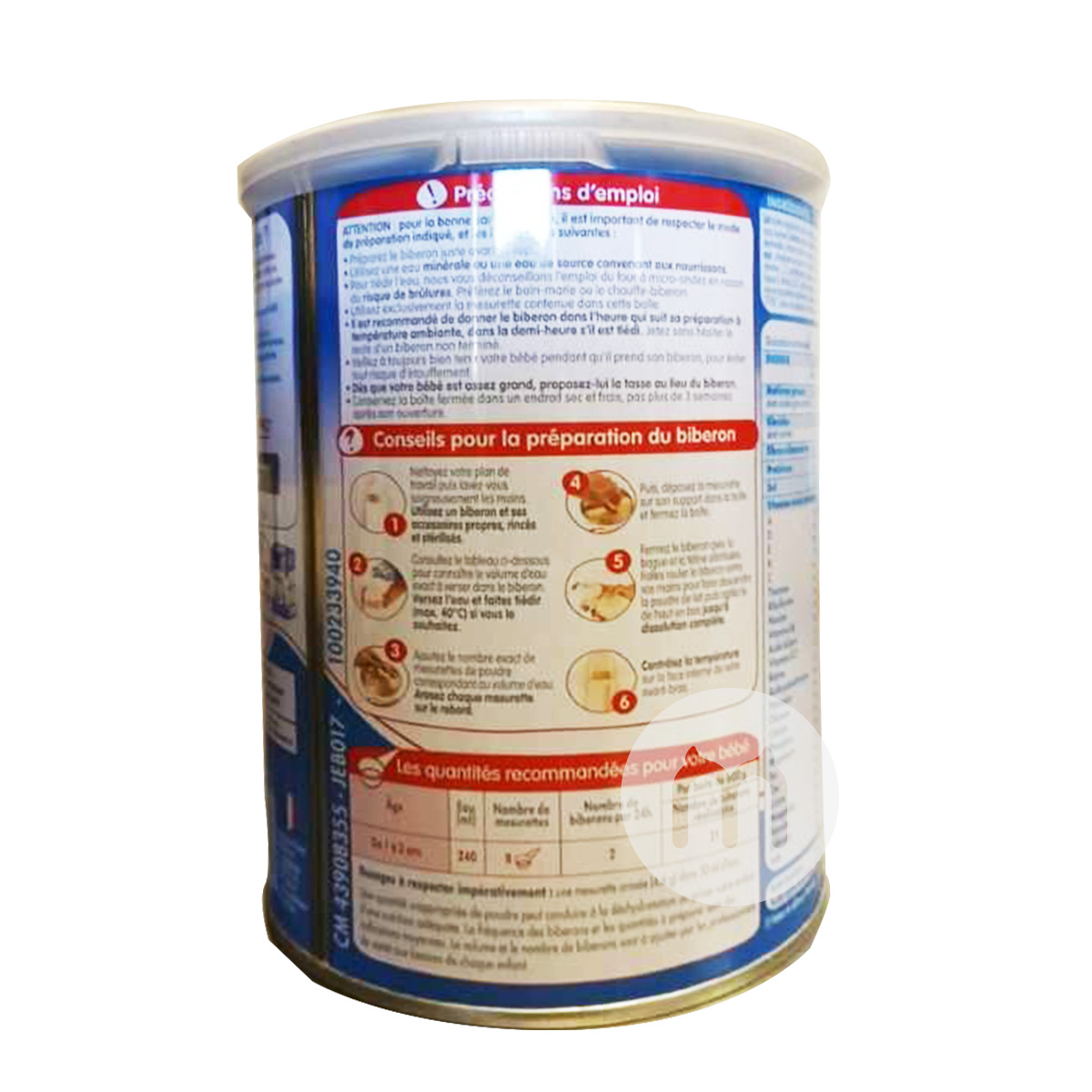 Guigoz 프랑스분유는분유 800g * 6 캔해외버전,3 단계로자랍니다.