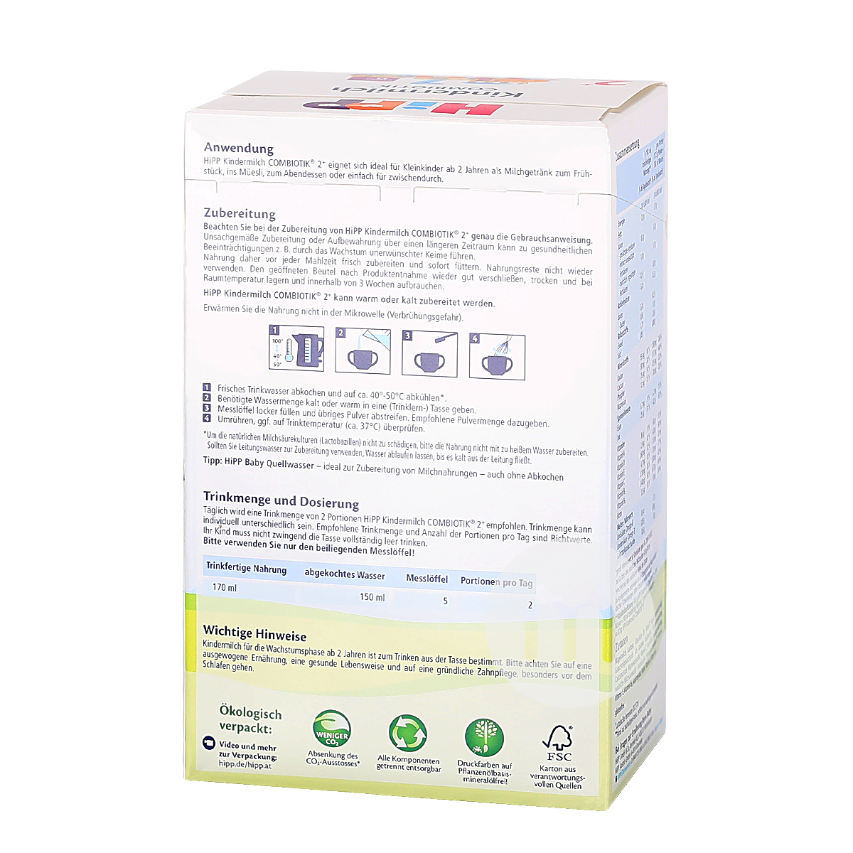 HiPP 독일어익생균분유 5 단계 * 4 상자해외버전