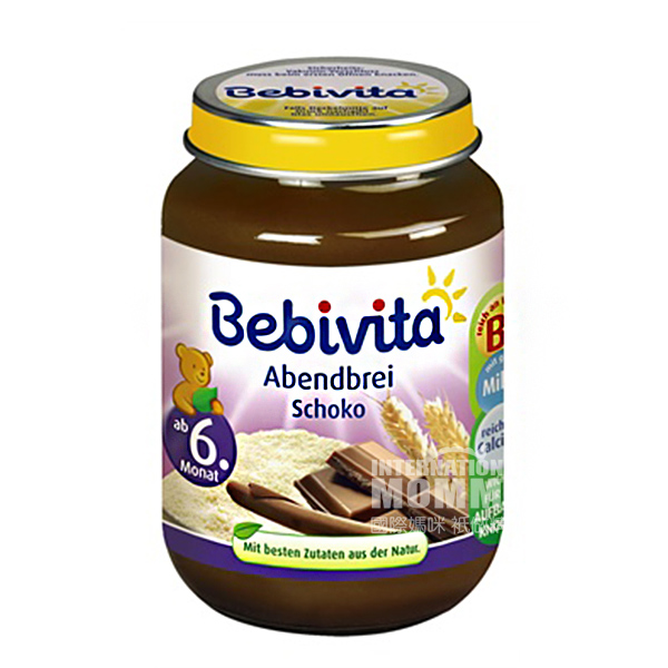 Bebivita 독일6 개월 190g * 6 해외버전초콜릿시리얼퓌레