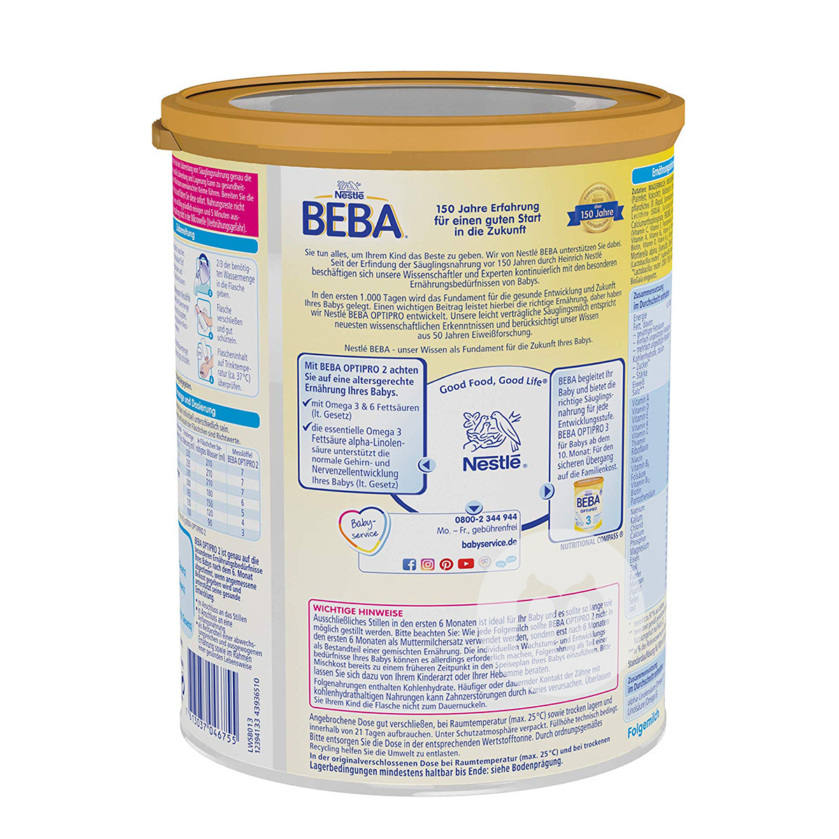 BEBA 독일유아용조제법 2 * 6 해외버전