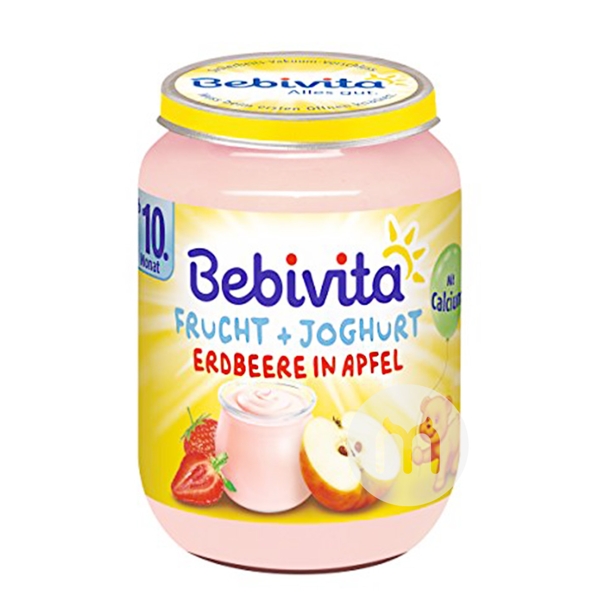 Bebivita 독일유기농사과딸기요구르트머드 10 개월이상해외버전