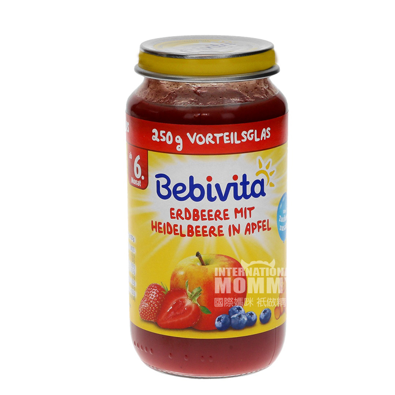 Bebivita 독일유기농사과딸기블루베리퓨레 6 개월이상해외판