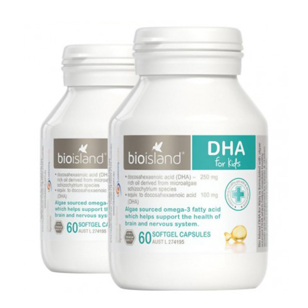 Bioisland 호주생물섬영유아오일 DHA 캡슐 60 개해외버전