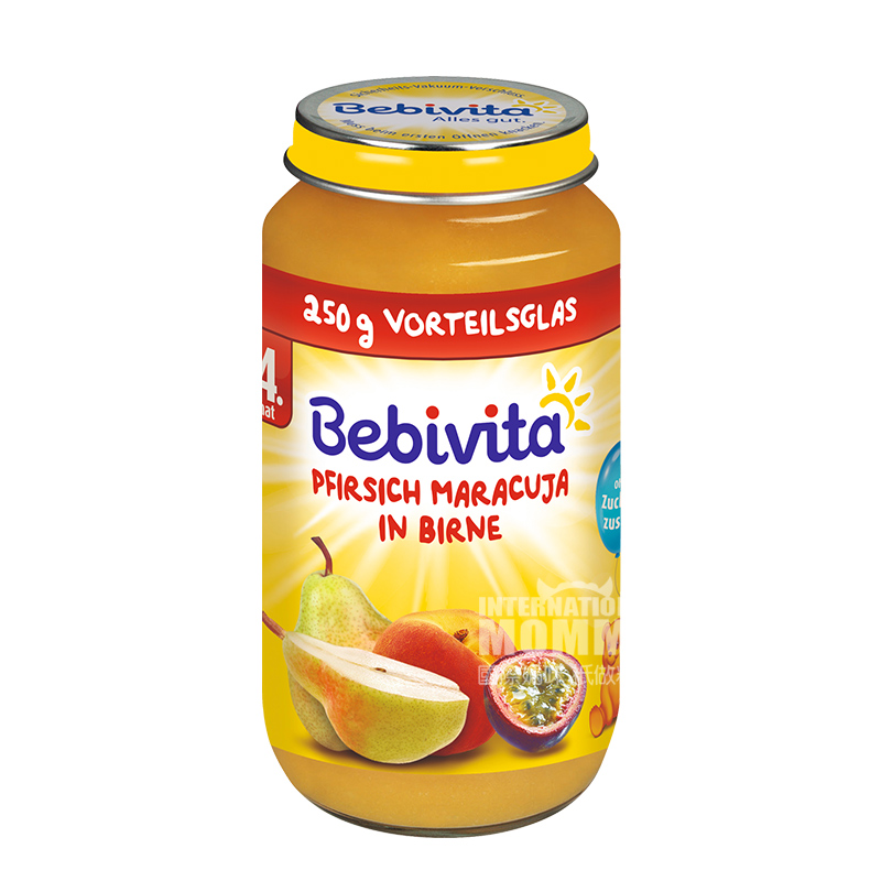 [4 장]Bebivita 독일복숭아배백향과즙 4 개월이상해외버전