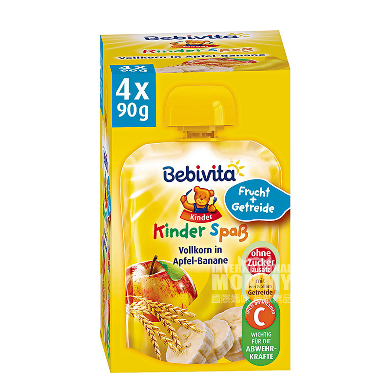 Bebivita 독일바나나사과곡물진흙흡입재미 12 개월 360g 해외버전