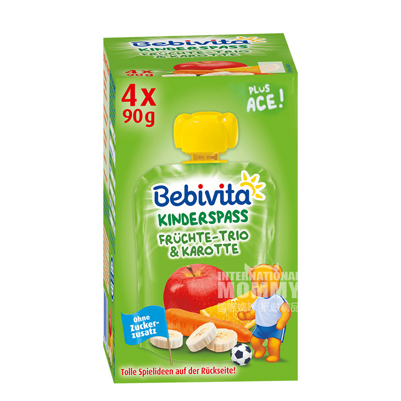 Bebivita 독일바나나사과오렌지당근진흙흡입음악 12 개월이상 360g 해외버전