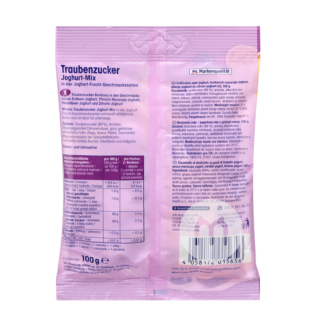 Mivolis 독일 Mivolis 어린이요구르트맛포도당마름모꼴해외버전