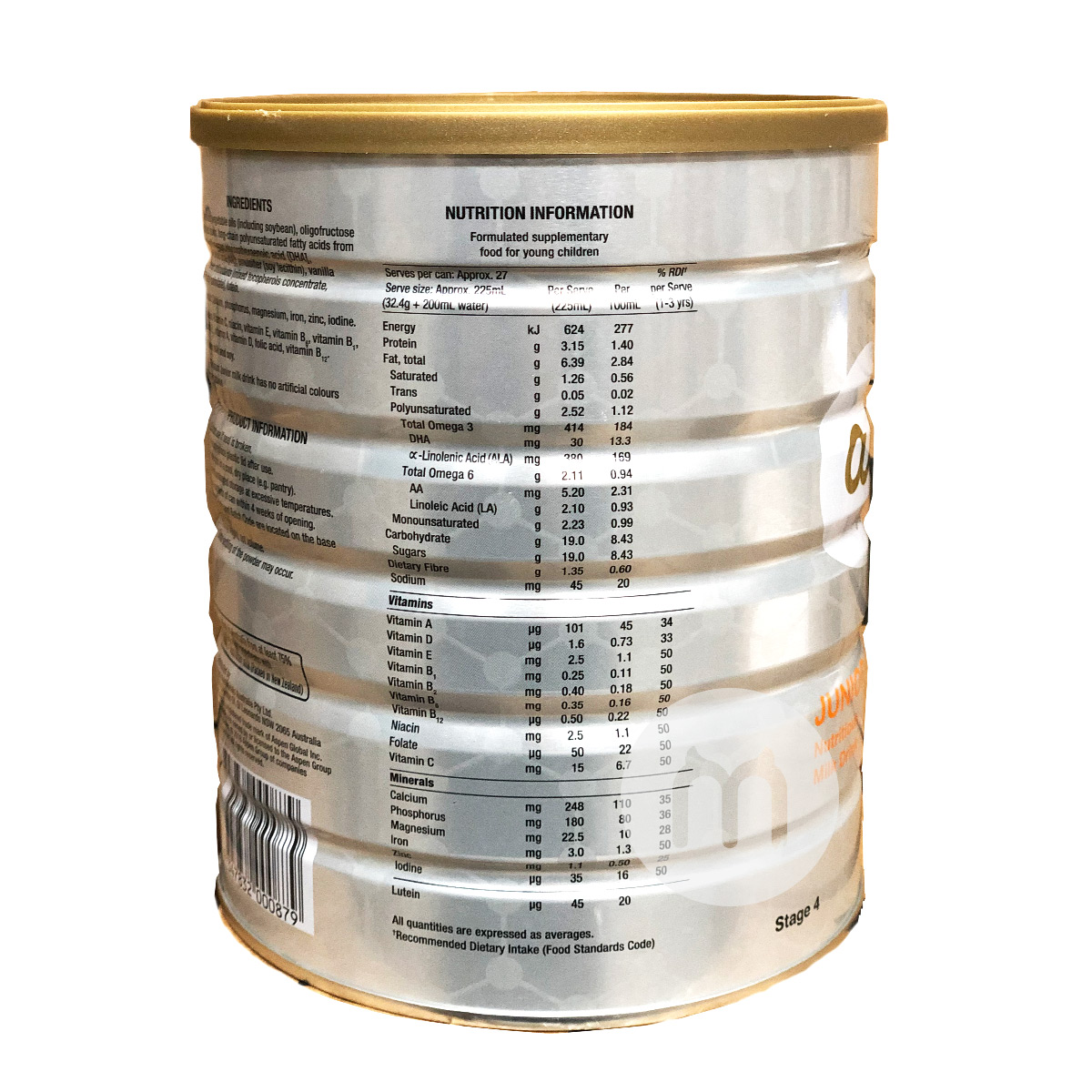 Wyeth 뉴질랜드 s - 26 화이트골드베이비분유 4 단 * 3 캔해외판