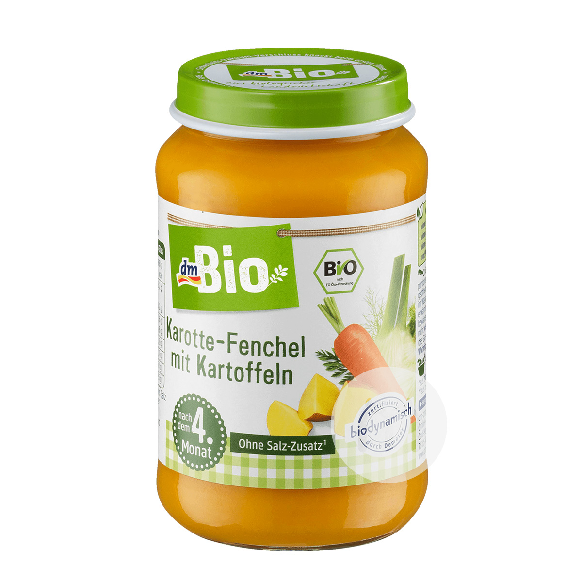 DmBio 독일 DmBio 유기농당근감자회향 4 개월이상으깬해외버전