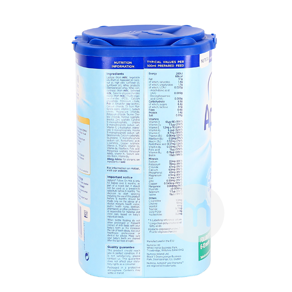 Aptamil 영국분유 2 단계 * 8 캔해외판