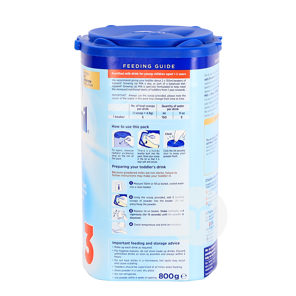 Aptamil 영국분유 3 단계 * 해외캔 4 개