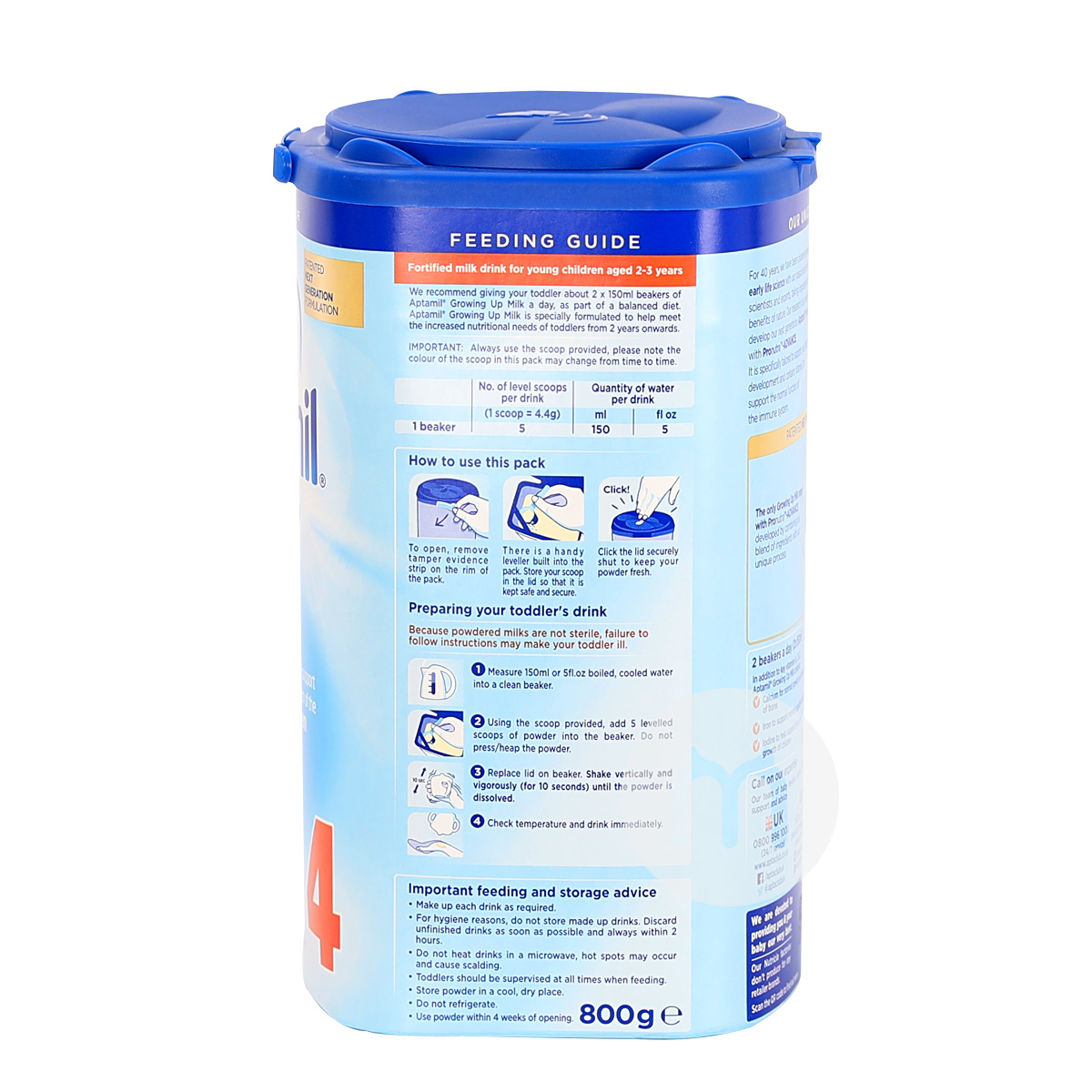 Aptamil 영국분유 4 단계 * 해외캔 4 개