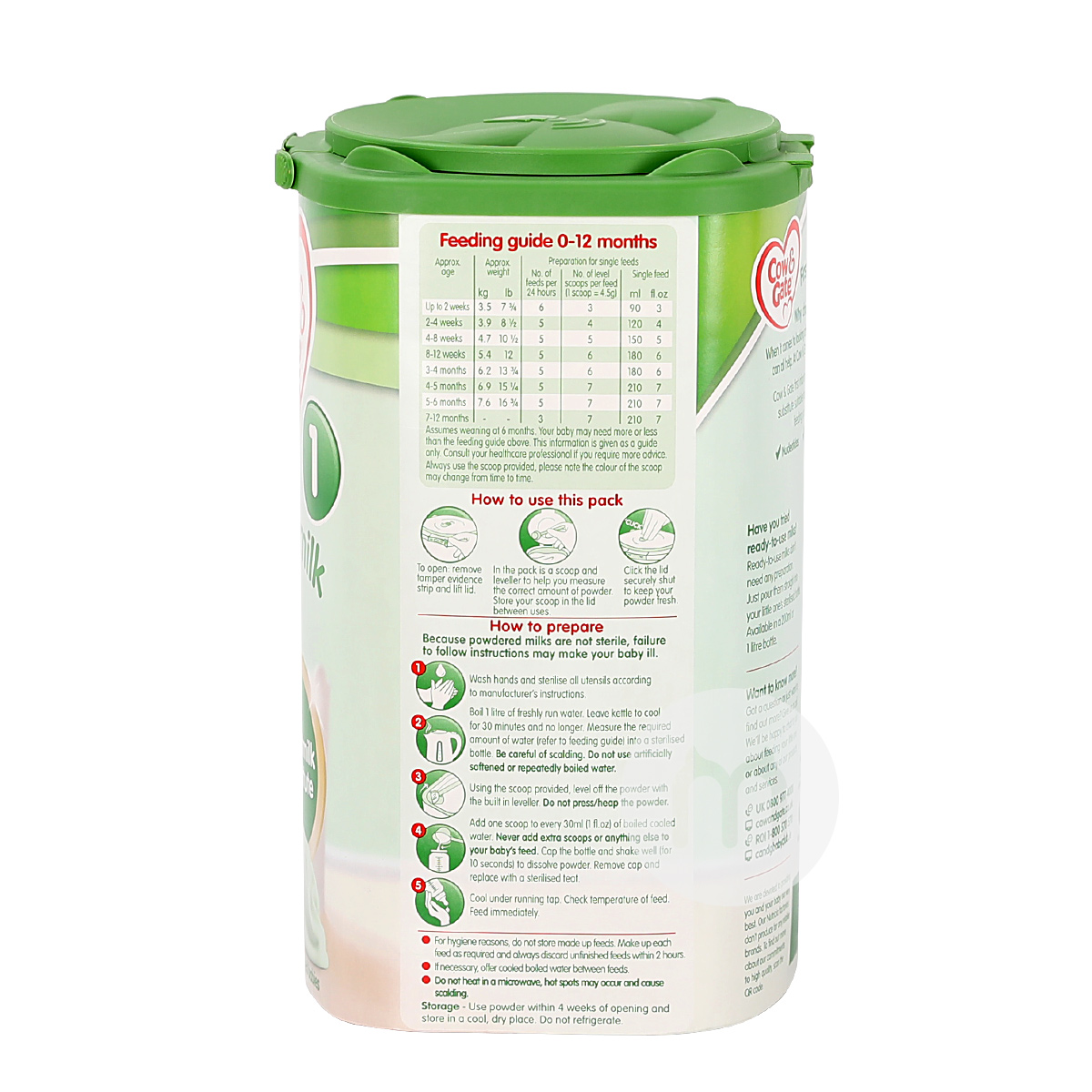 Cow & Gate 영국분유 1 단계 * 8 캔해외판