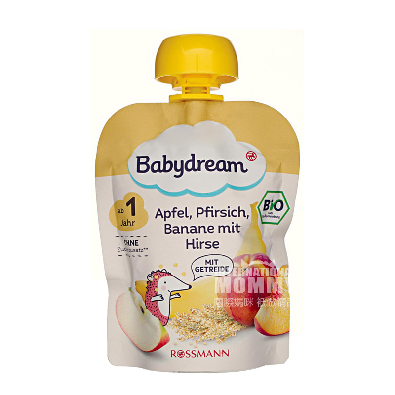 Babydream 독일유기농사과복숭아바나나기장믹스진흙흡입음악 * 10 해외버전