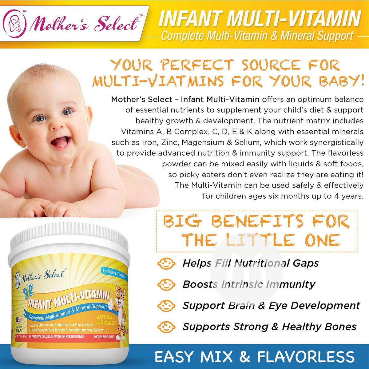 MOTHER NATURE의선택미국어린이종합비타민파우더해외판
