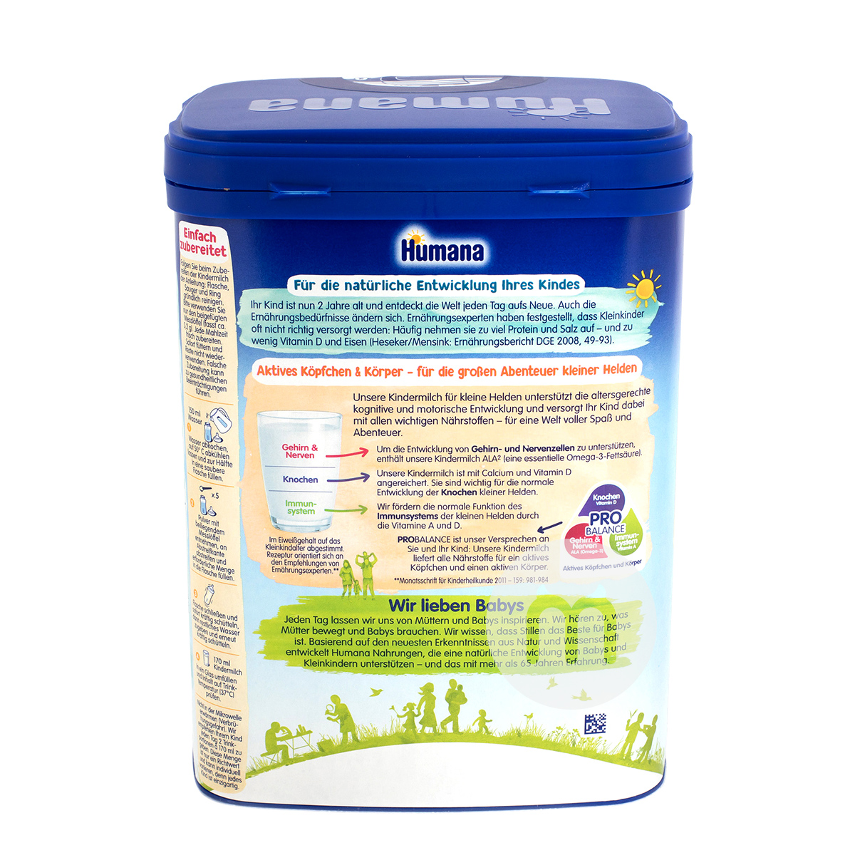 Humana 독일유아용분유 2+ 섹션 650g * 4 박스해외버전