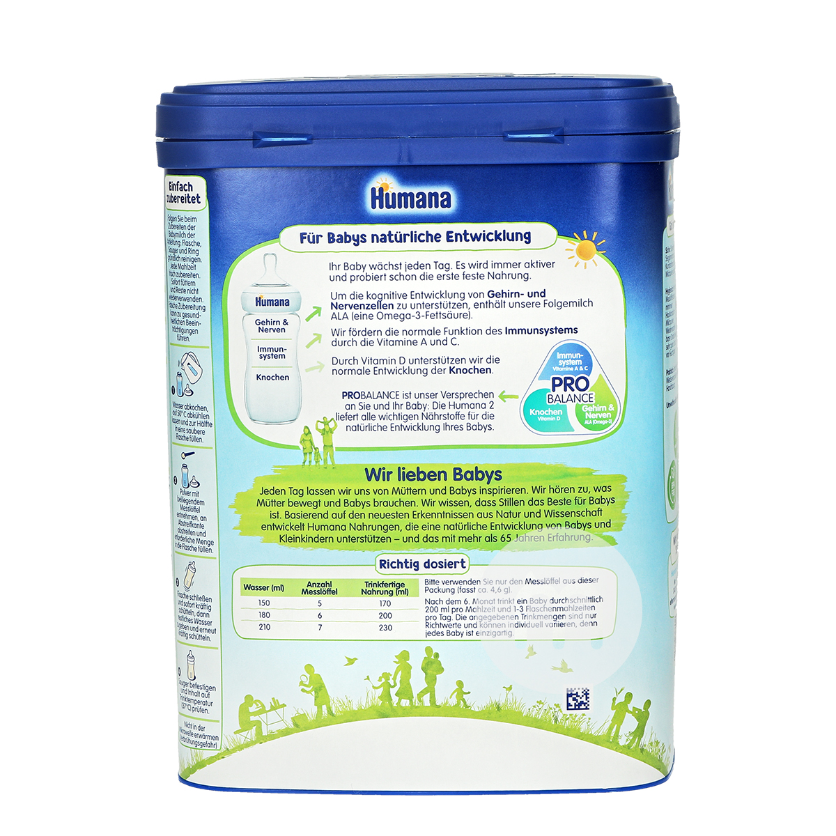 Humana 독일유아용분유 2 개단락 * 4 상자신판해외판