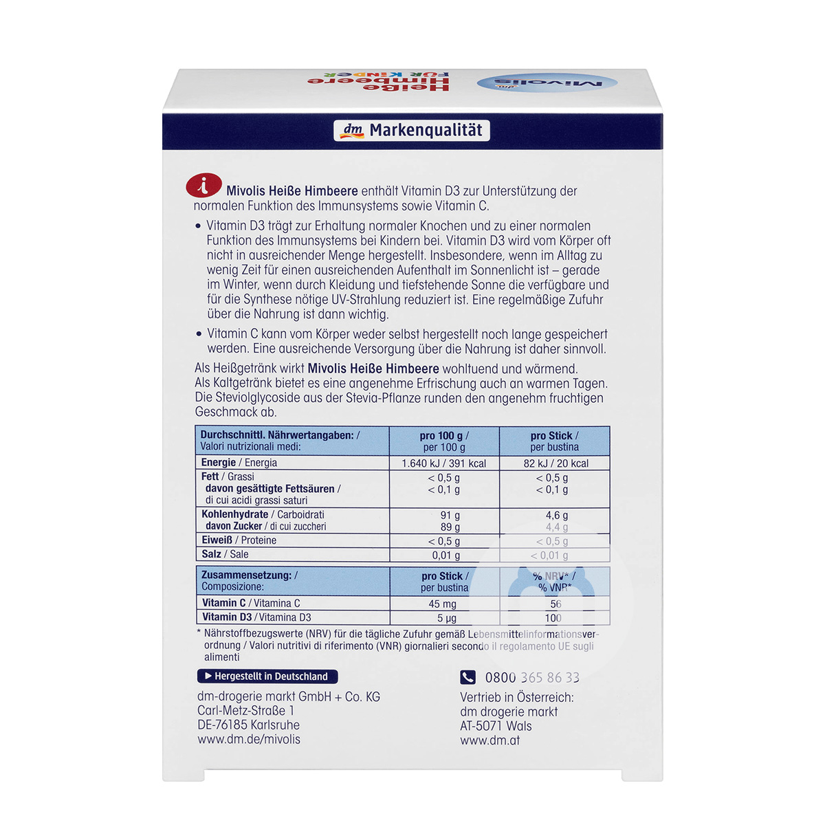 Mivolis 독일레몬체리맛비타민 C 과립 * 2 해외버전