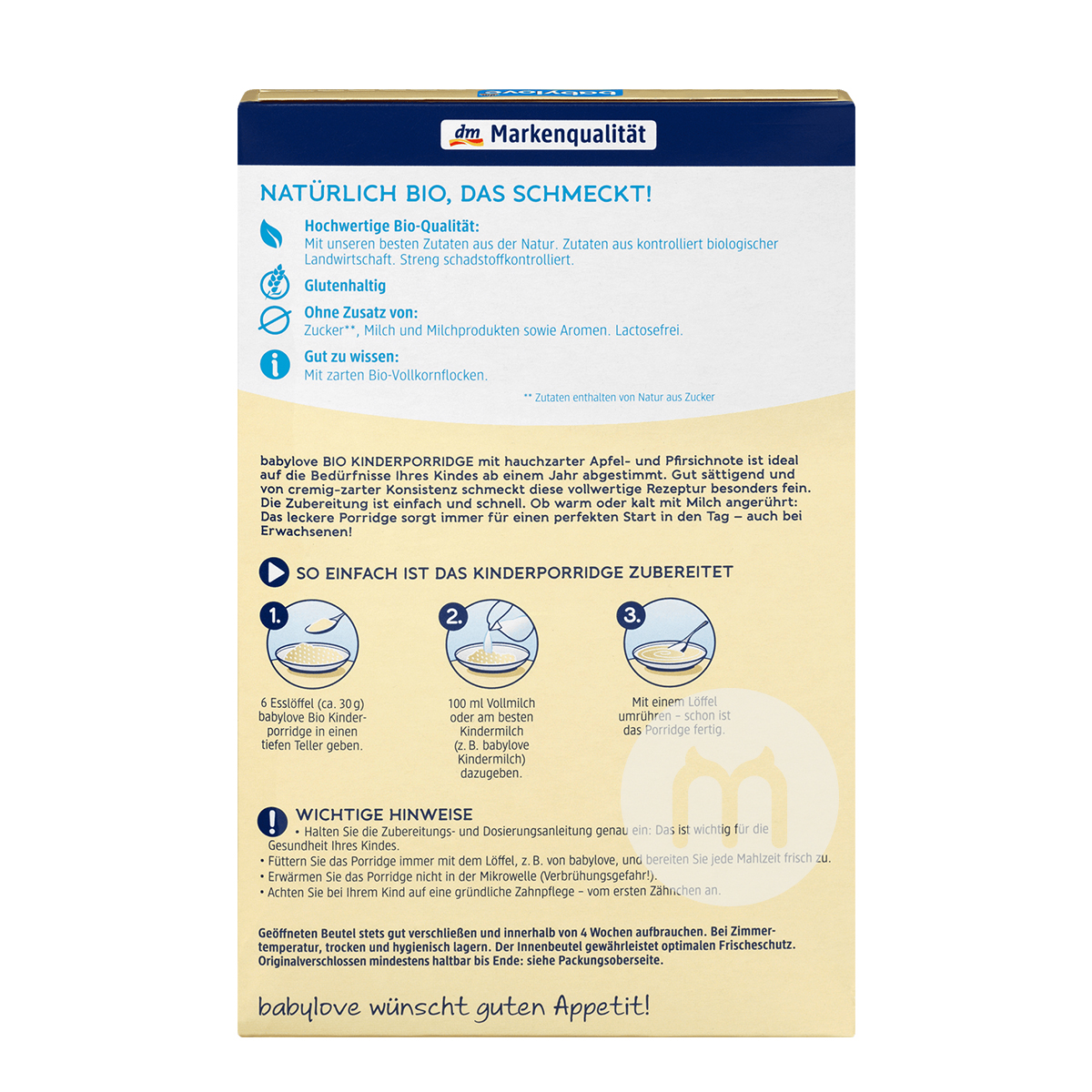 [4 개] Babylove 독일유기농사과복숭아곡물 1 년산해외판