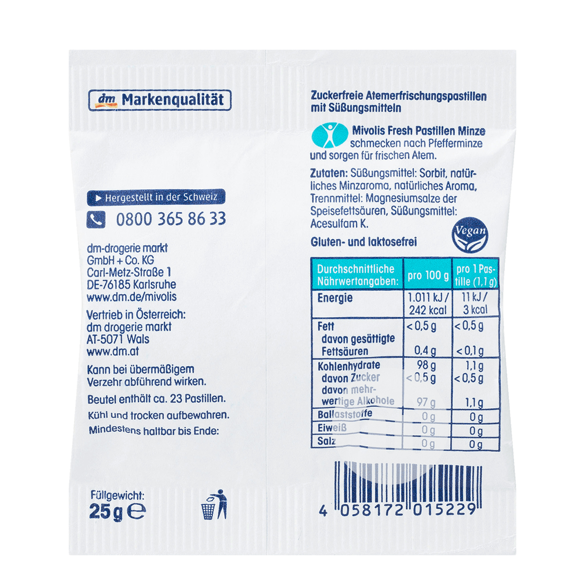 [2 개] Mivolis 독일쿨민트캔디마름모꼴해외버전