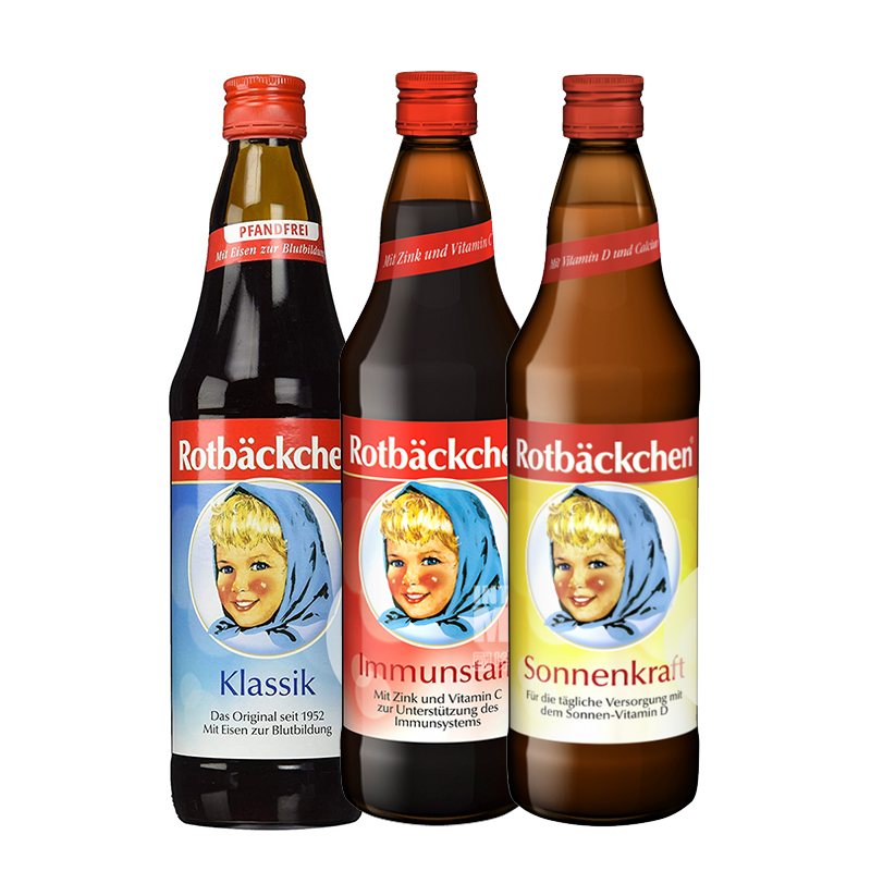 [3 팩] Rotbackchen 독일유아철보충제비타민 C 보충제 700ml + 유아보충제아연비타민 C 보충제 700ml + 아기칼슘보충제비타민 D 영양솔루션 750ml 해외버전