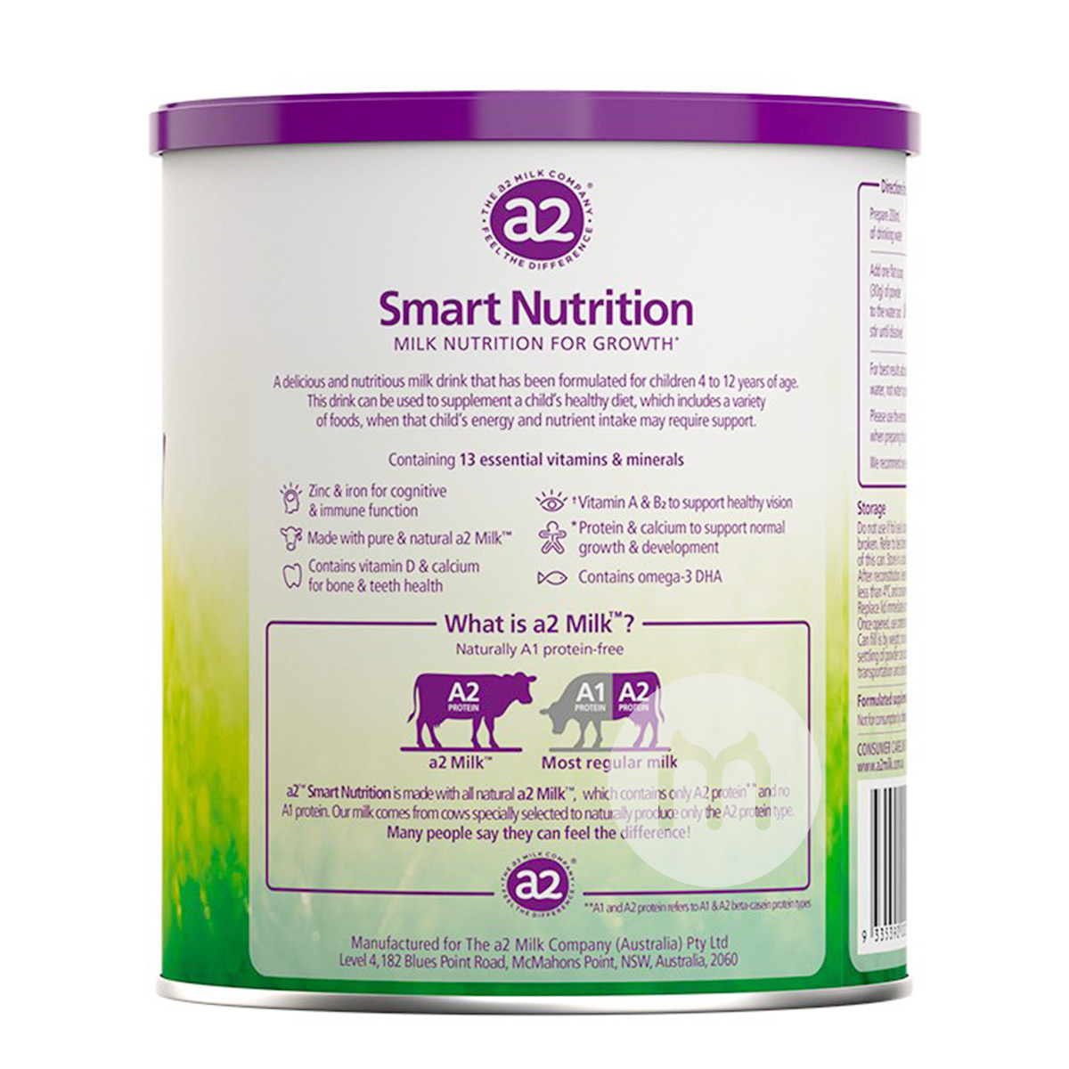 A2 호주어린이성장영양분유 4-12 세 * 캔 3 개호주버전