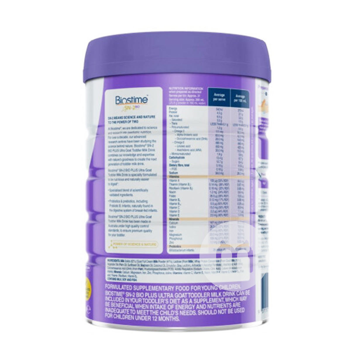 Biostime 호주골드팩베이비산양분유 3 단계 800g * 6 캔호주판