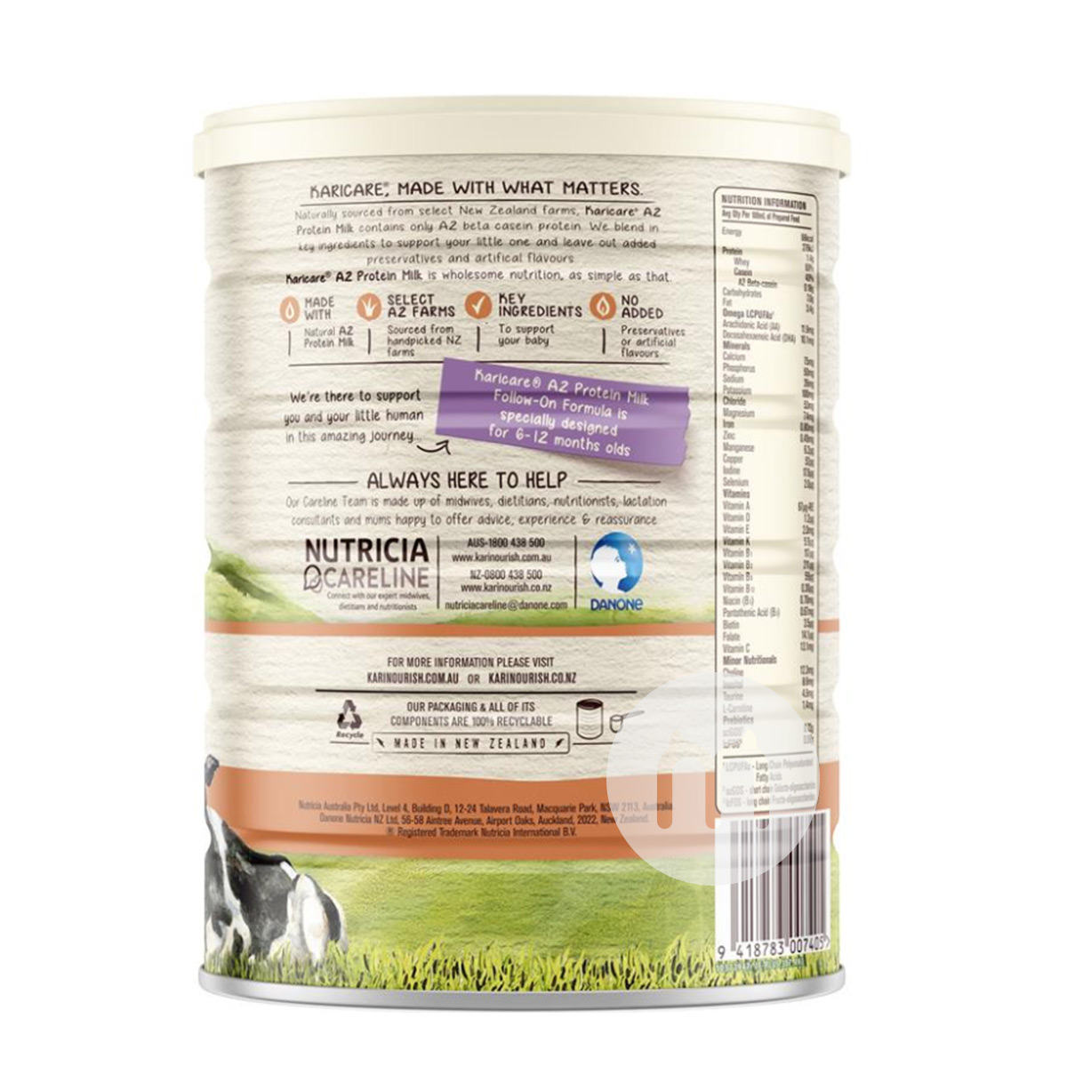 Karicare 호주골드팩 a2 카세인베이비밀크파우더 1 단계 * 캔캔호주판