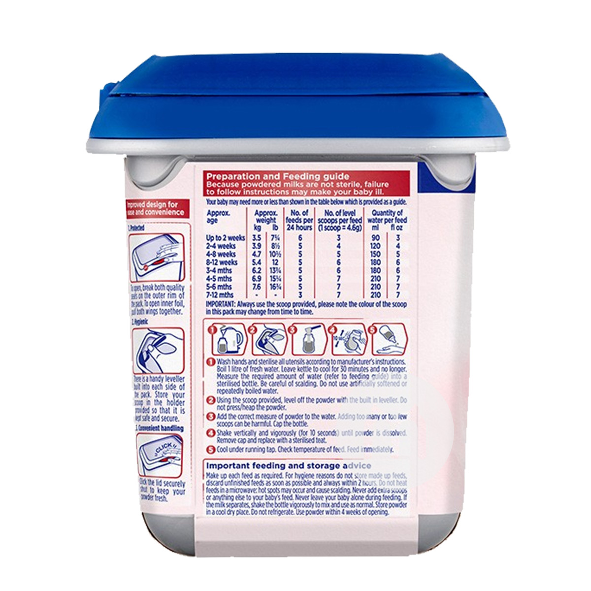 Aptamil 유아용분유의업그레이드버전 1 단락 800g * 4 캔영국버전