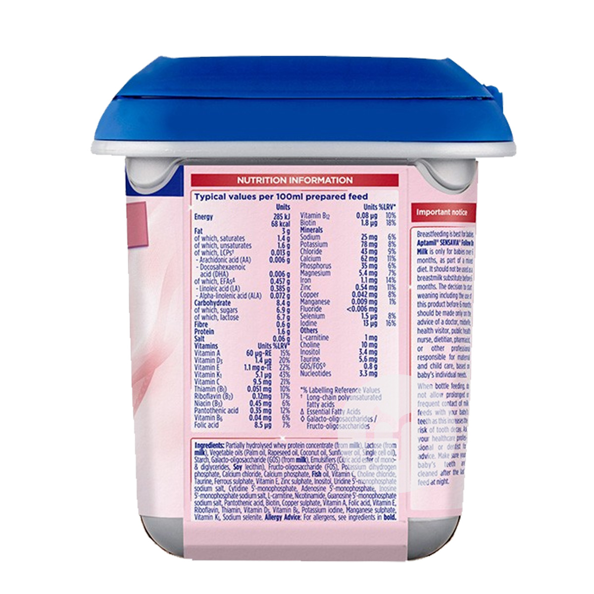 Aptamil영유분말업그레이드버전 2 섹션 800g * 4 캔영국판