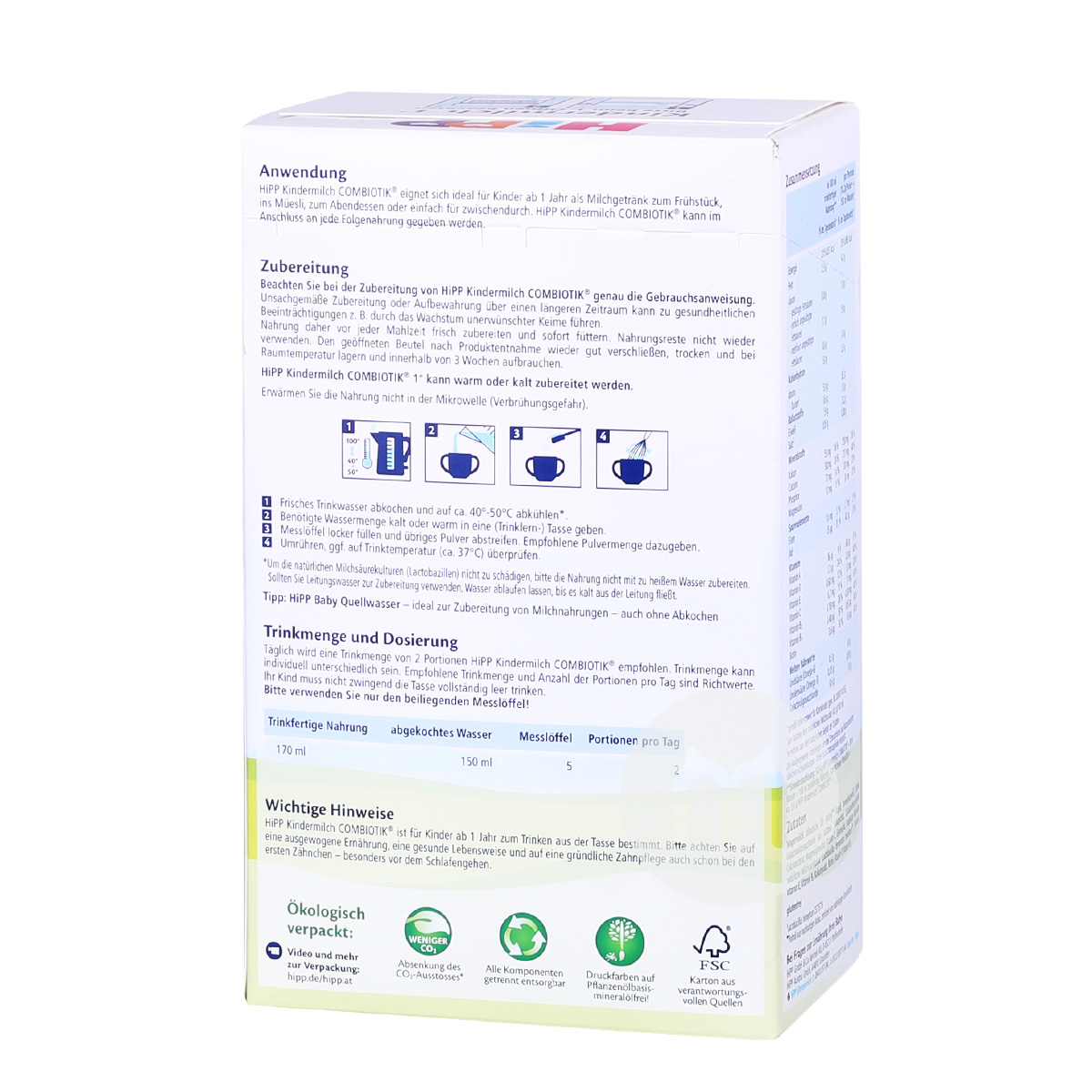 HiPP 독일익생균분유 4 단계 * 8 상자해외버전