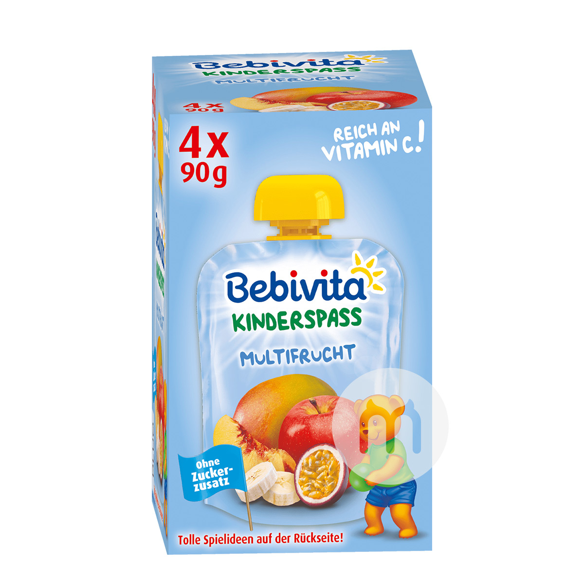 Bebivita 독일사과복숭아열정과일망고퓌레 12 개월이상 360g 해외버전을빠는및빠는