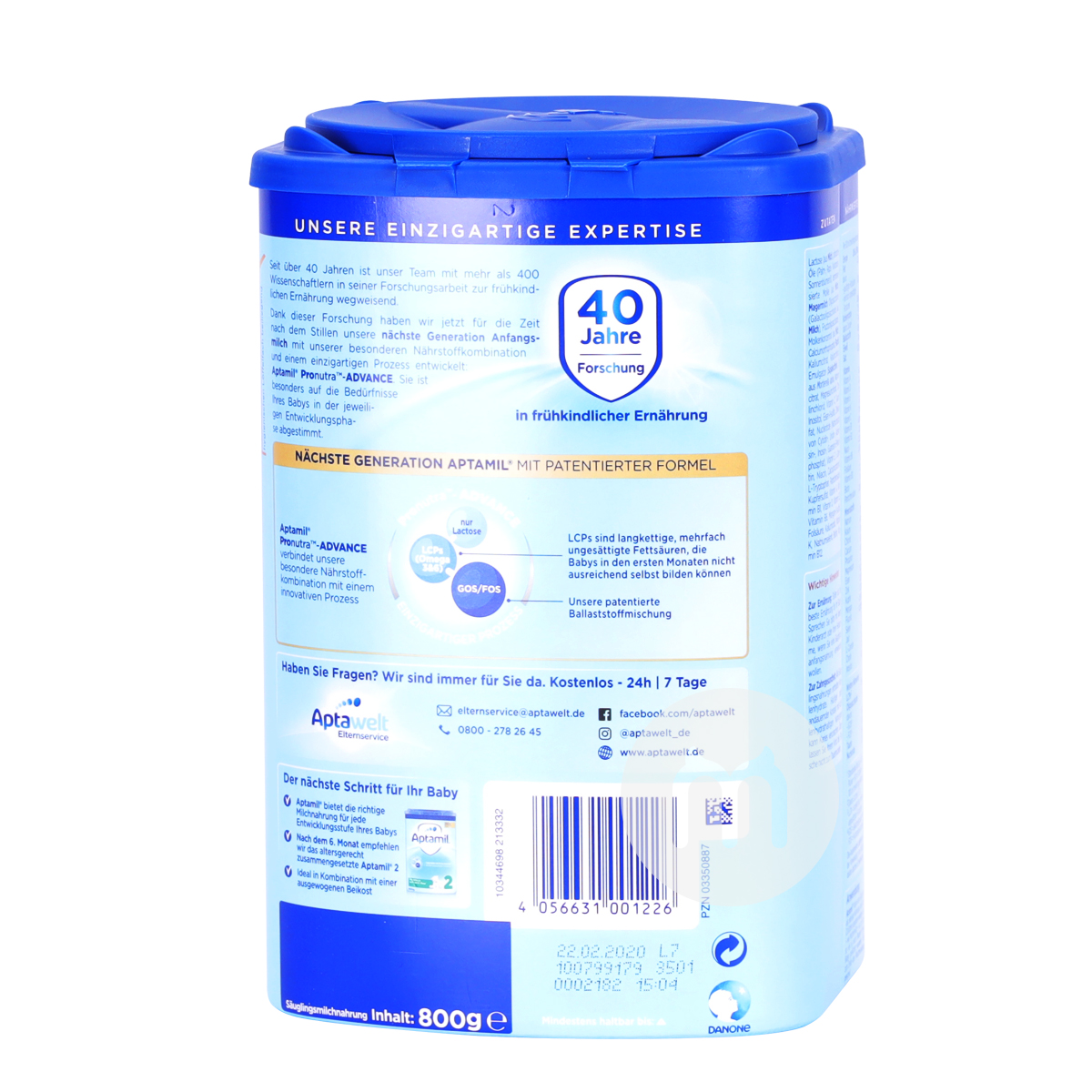 Aptamil 독일분유 1 단계 * 6 캔해외버전