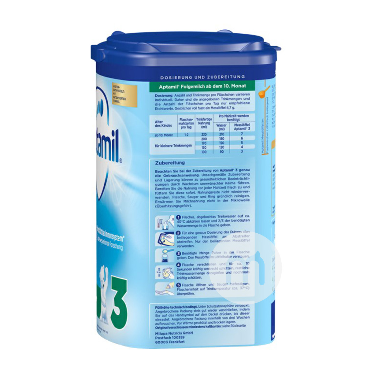 Aptamil 독일분유 3 단계 * 6 캔해외판