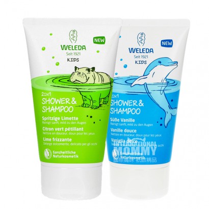 WELEDA 독일어린이용베이비샴푸와목욕콤보레몬 + 바닐라맛해외버...