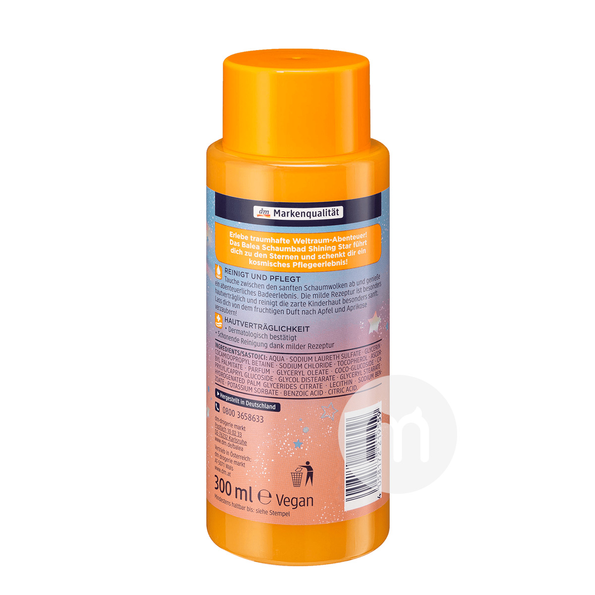 Balea 독일어린이를위한스파클링스타버블욕조해외버전