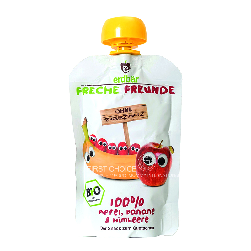 Erdbar 독일유기농어린이퓨레빠는음악사과바나나딸기맛 * 6 해외판