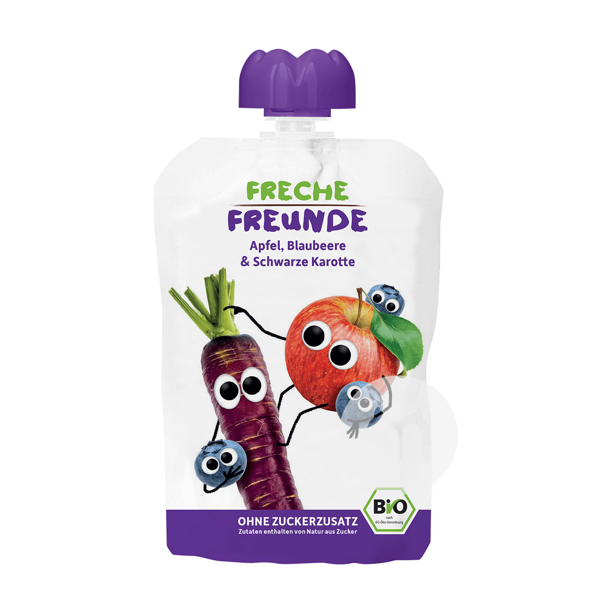 Erdbar 독일유기농어린이퓌레빠는음악사과블루베리검은당근맛 * 6 해외판