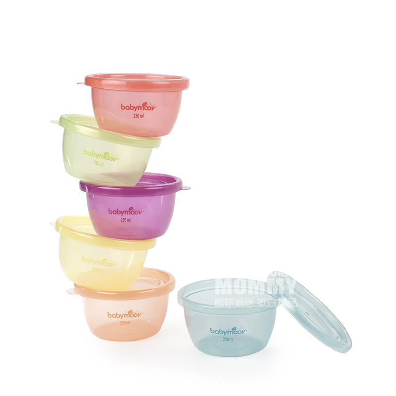 Babymoov 프랑스뚜껑이있는 6 보관용기,해외버전