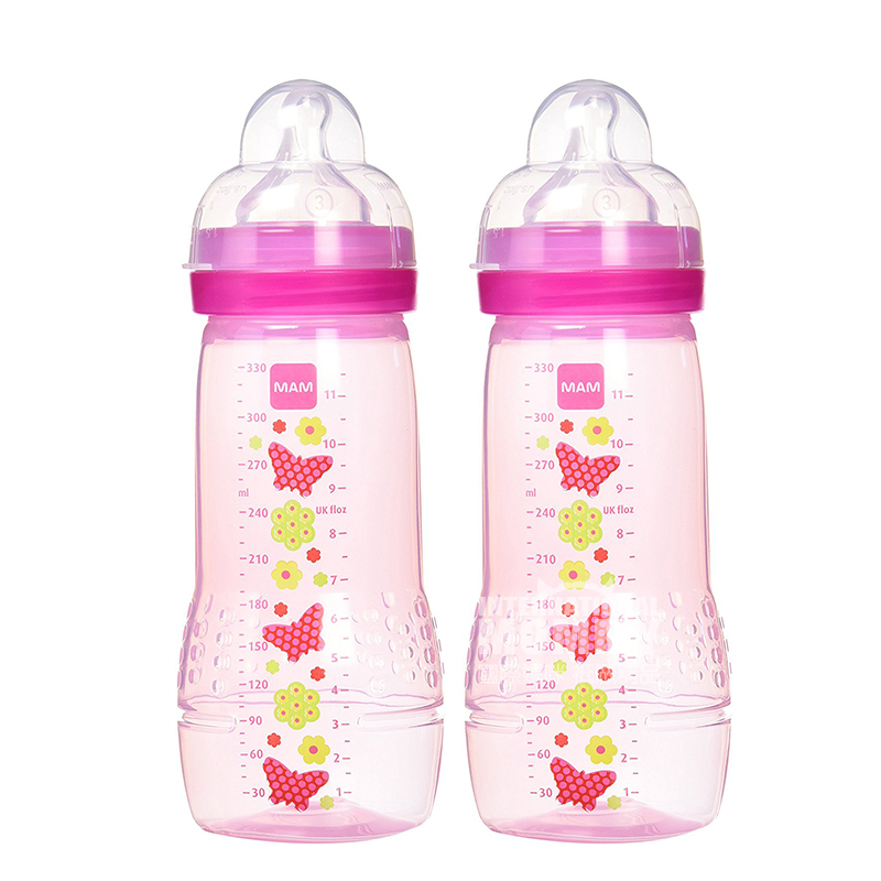 MAM 오스트리아안티폴 PP 플라스틱넓은입실리콘젖병 330ml 2 팩이상 4 개월이상해외버전