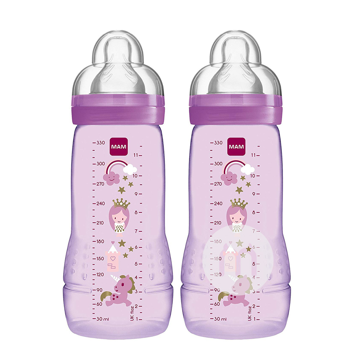 MAM 오스트리아안티폴 PP 플라스틱넓은입실리콘젖병 330ml 2 팩이상 4 개월이상해외버전