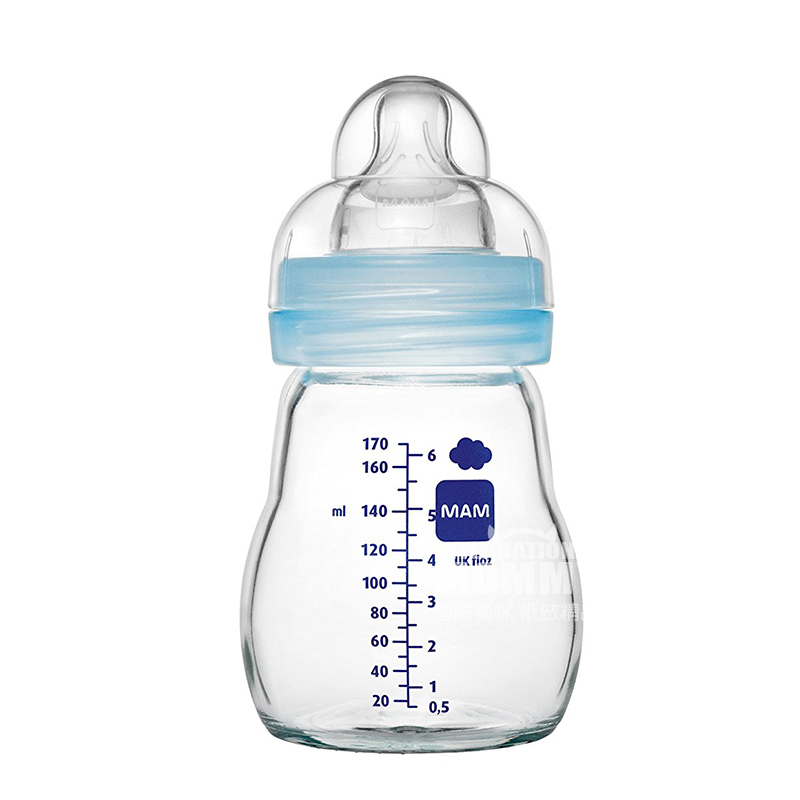 MAM 오스트리아크리스탈색온도유리병 170ml 0-3 개월해외버전