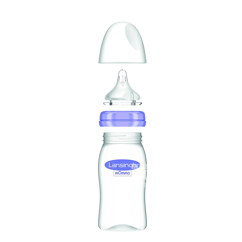 Lansinoh 미국 mOmma 자연웨이브시리즈 PP 우유병 240ml * 2 개 0-6 개월해외버전