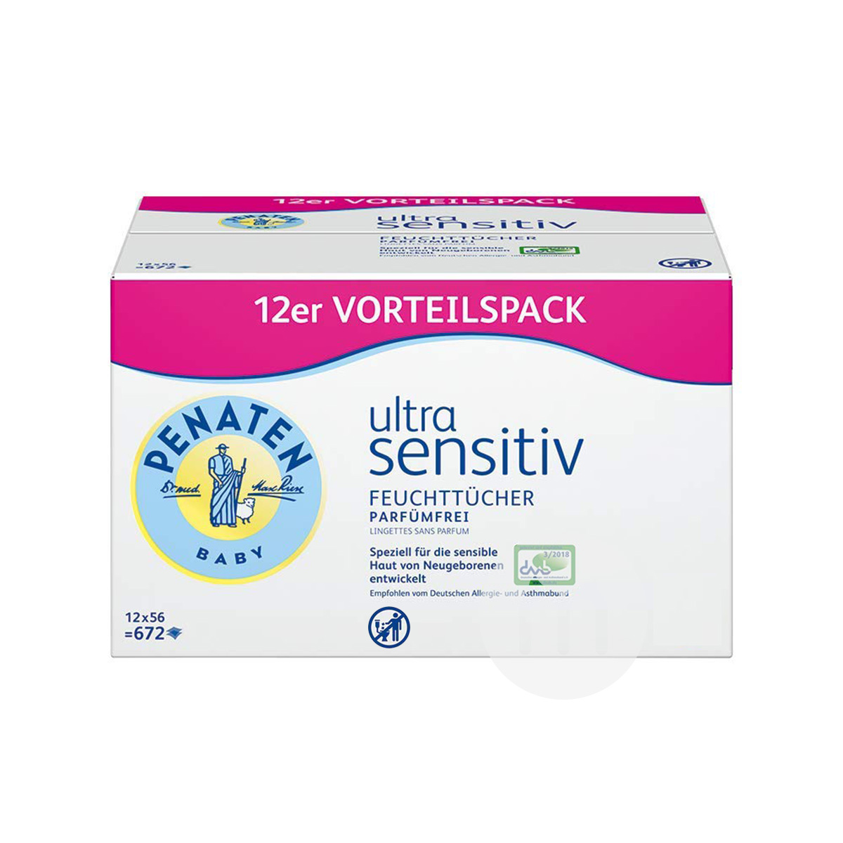 PENATEN 독일촉촉방민무자극티슈 672 매해외버전