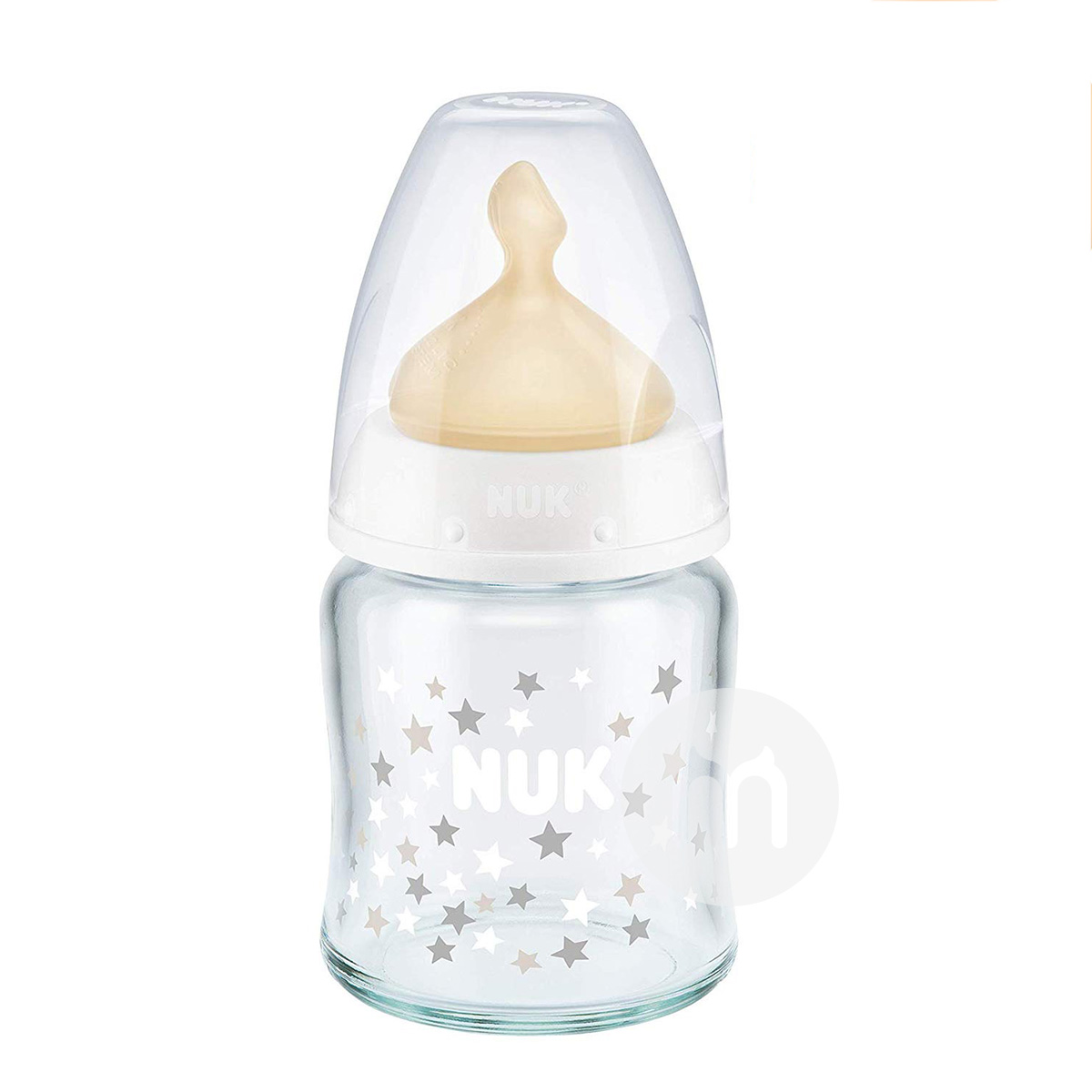 NUK 독일 NUK 넓은입유리우유병라텍스젖꼭지 120ml 0-6 개월해외버전