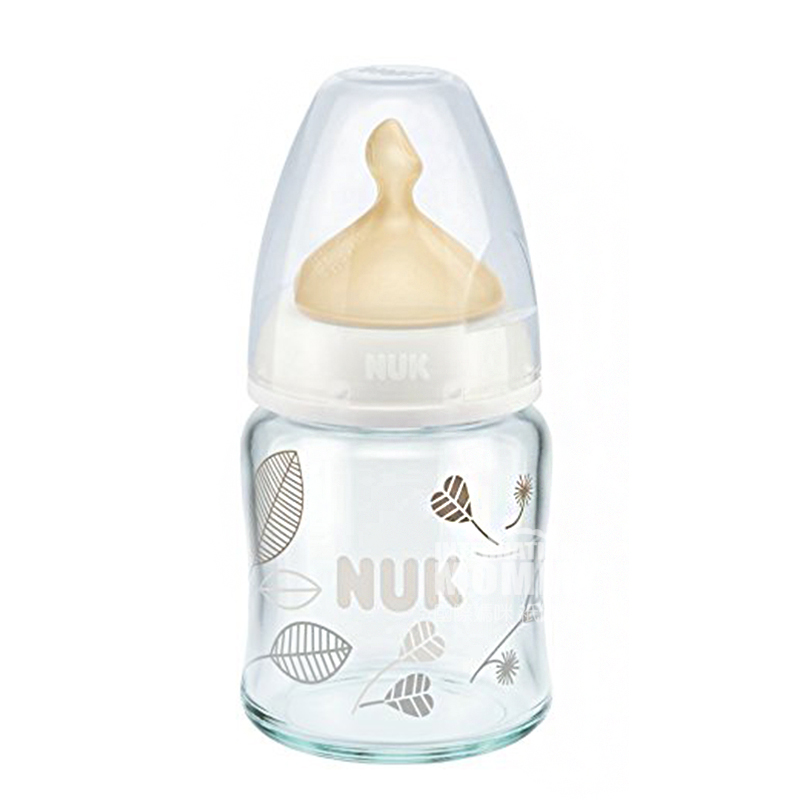 NUK 독일 NUK 넓은입유리우유병라텍스젖꼭지 120ml 0-6 개월해외버전