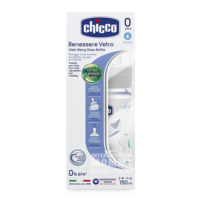 Chicco 이탈리아베이비더비글라스병 150 ml 0 개월이상해외버전