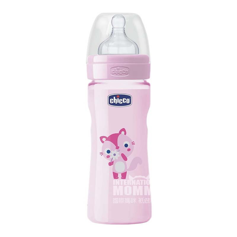 Chicco 이탈리아베이비광대 PPL 플라스틱젖병 250 ml 실리카겔젖꼭지 2 개월이상해외판