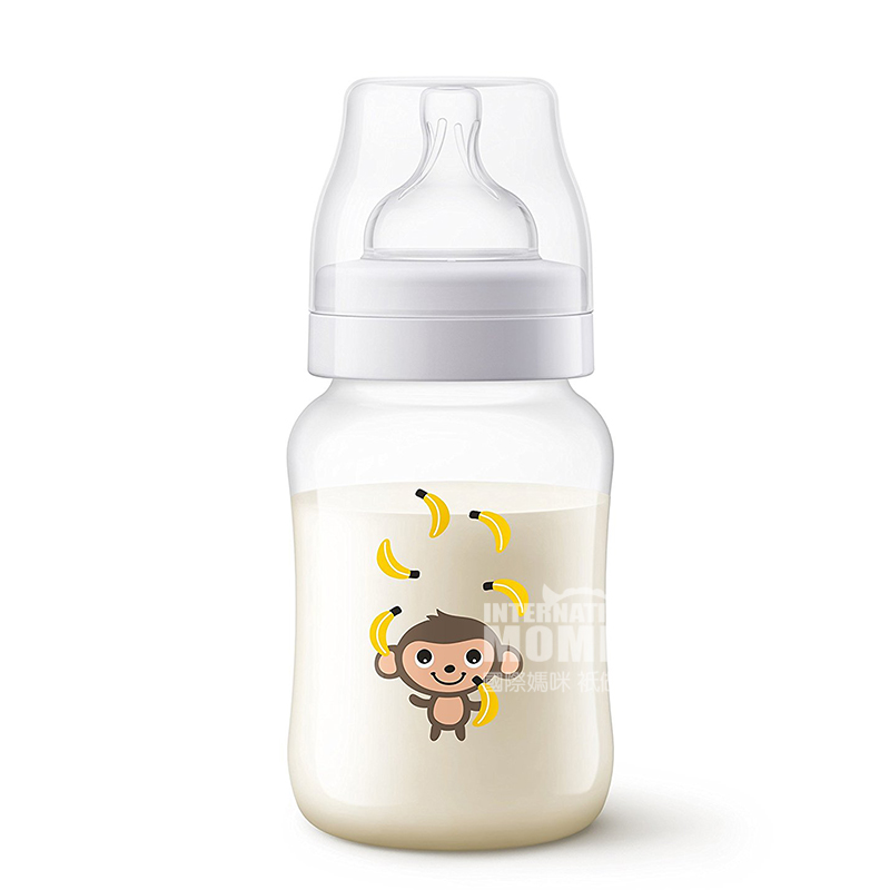 PHILIPS AVENT 영국광구경 PP 플라스틱캐릭터젖병 260 ml - 6 개월해외버전