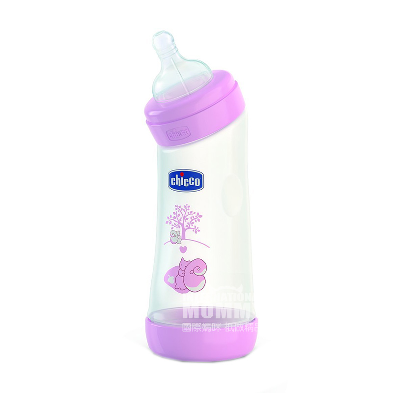 Chicco 이탈리아베이비광대각갸름한머리 PP 플라스틱젖병 250 ml 실리카겔젖꼭지 0 개월이상해외판